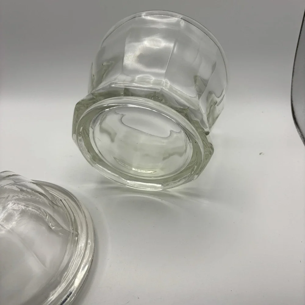 VTG HEAVY PANEL INDIANA GLASS BISCUIT CANDY APOTHECARY JAR -‎ 8